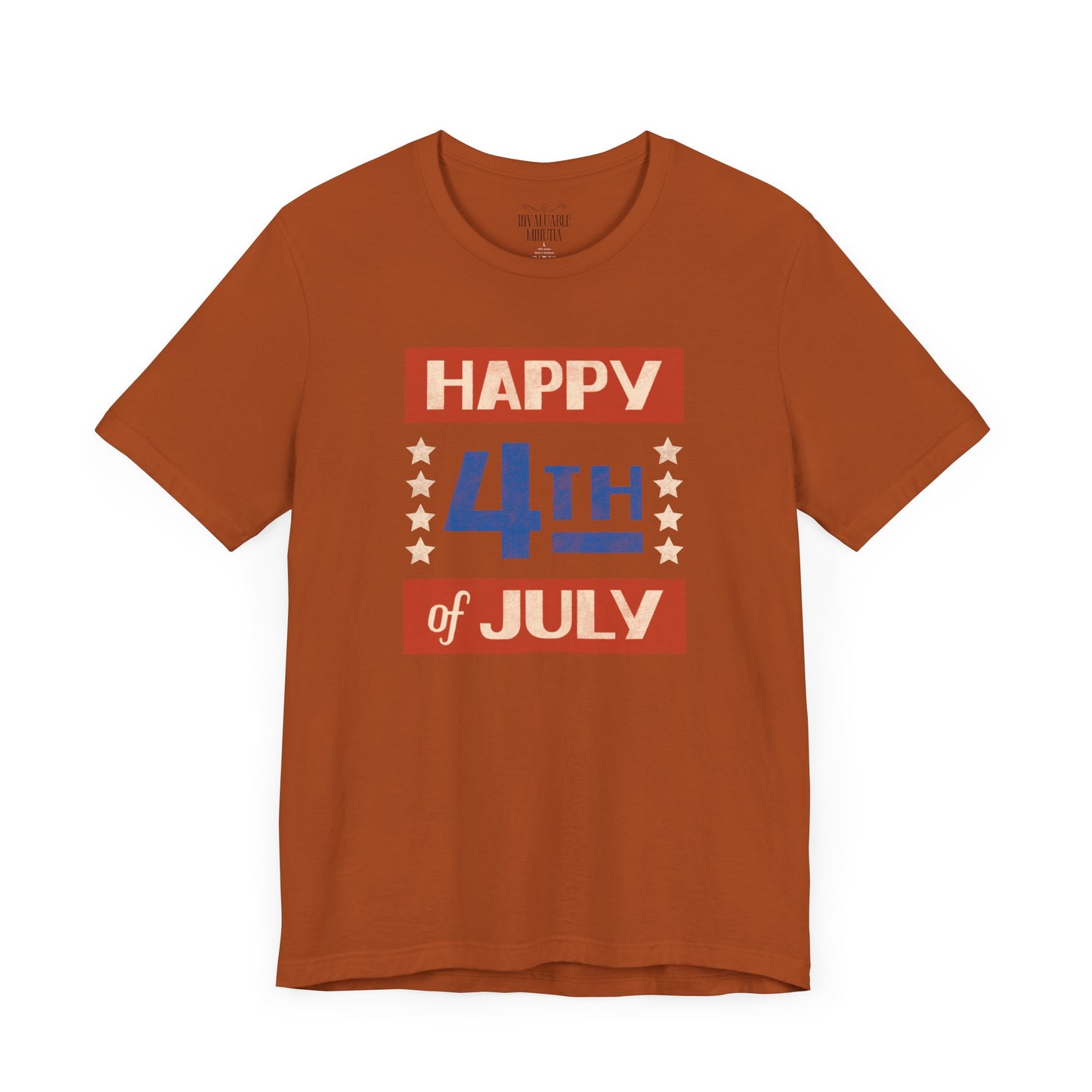 Happy 4th / Land of the Free Tee – Dual-Sided Print – Unisex Bella + Canvas Jersey T-Shirt