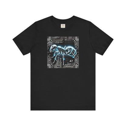 Futuristic Tech Ant Graphic Tee - Unisex Short Sleeve Jersey Shirt Techcore Tee