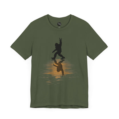 Rocking Bigfoot Unisex Bella+Canvas Jersey Tee - Fun Graphic Shirt for Nature & Cryptid Lovers