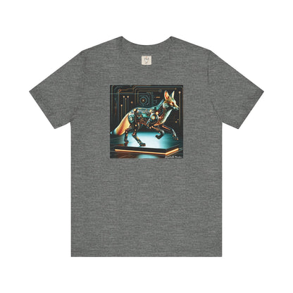 Futuristic Cybernetic Fox Graphic Tee - Unisex Jersey Short Sleeve T-Shirt