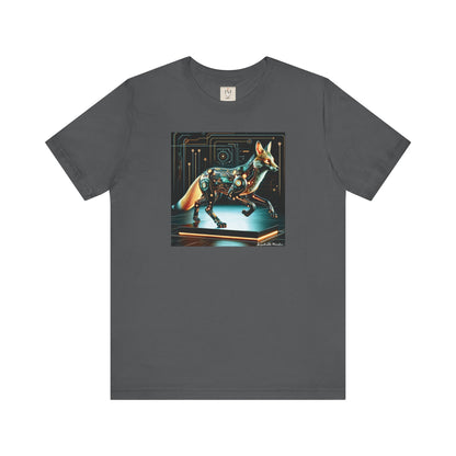 Futuristic Cybernetic Fox Graphic Tee - Unisex Jersey Short Sleeve T-Shirt