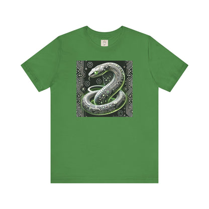 Cyber Snake Unisex Short Sleeve Tee - Futuristic Design for Tech Enthusiasts