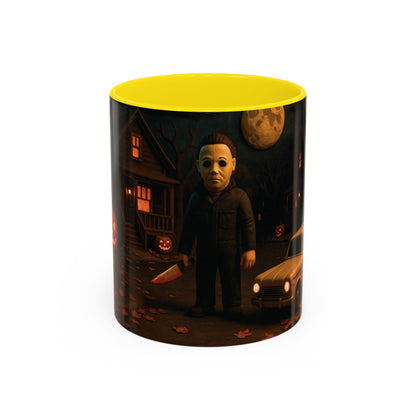 Clay-Style Slasher Halloween Night Mug | Accent Coffee Mug (11oz/15oz)