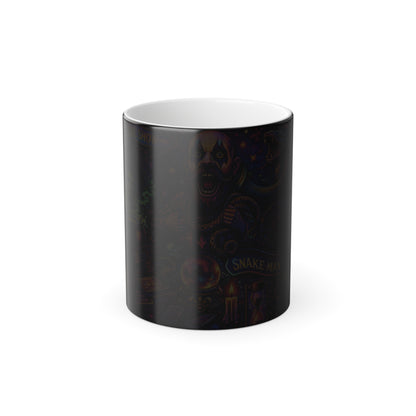 Creepy Carnival Snake Man Color Morphing Mug