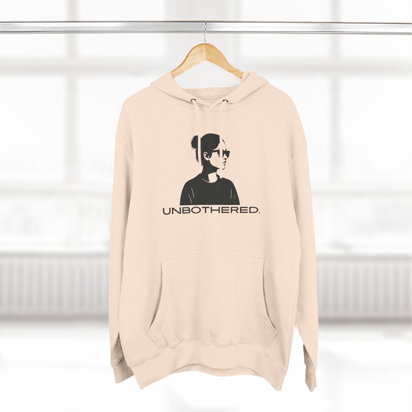 UNBOTHERED Hoodie | Minimalist Silhouette Graphic Unisex Pullover