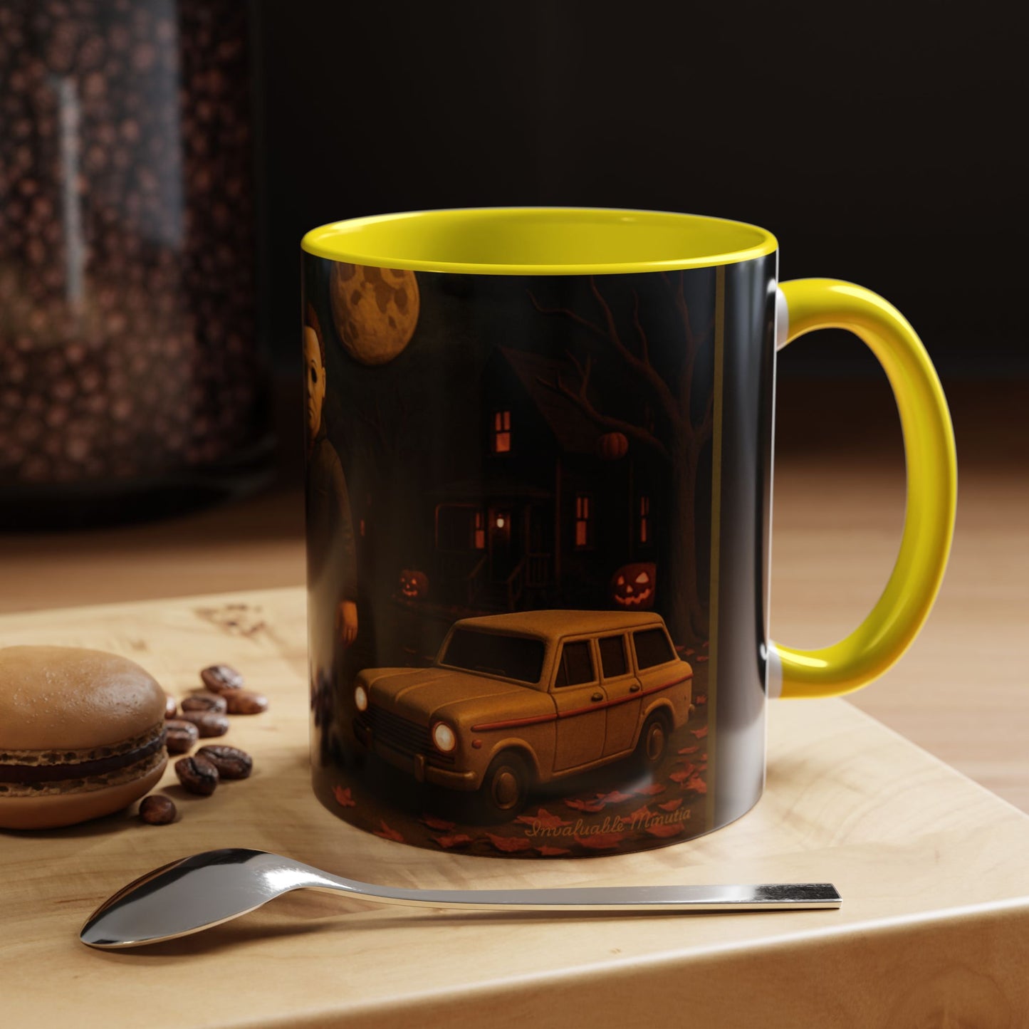 Clay-Style Slasher Halloween Night Mug | Accent Coffee Mug (11oz/15oz)