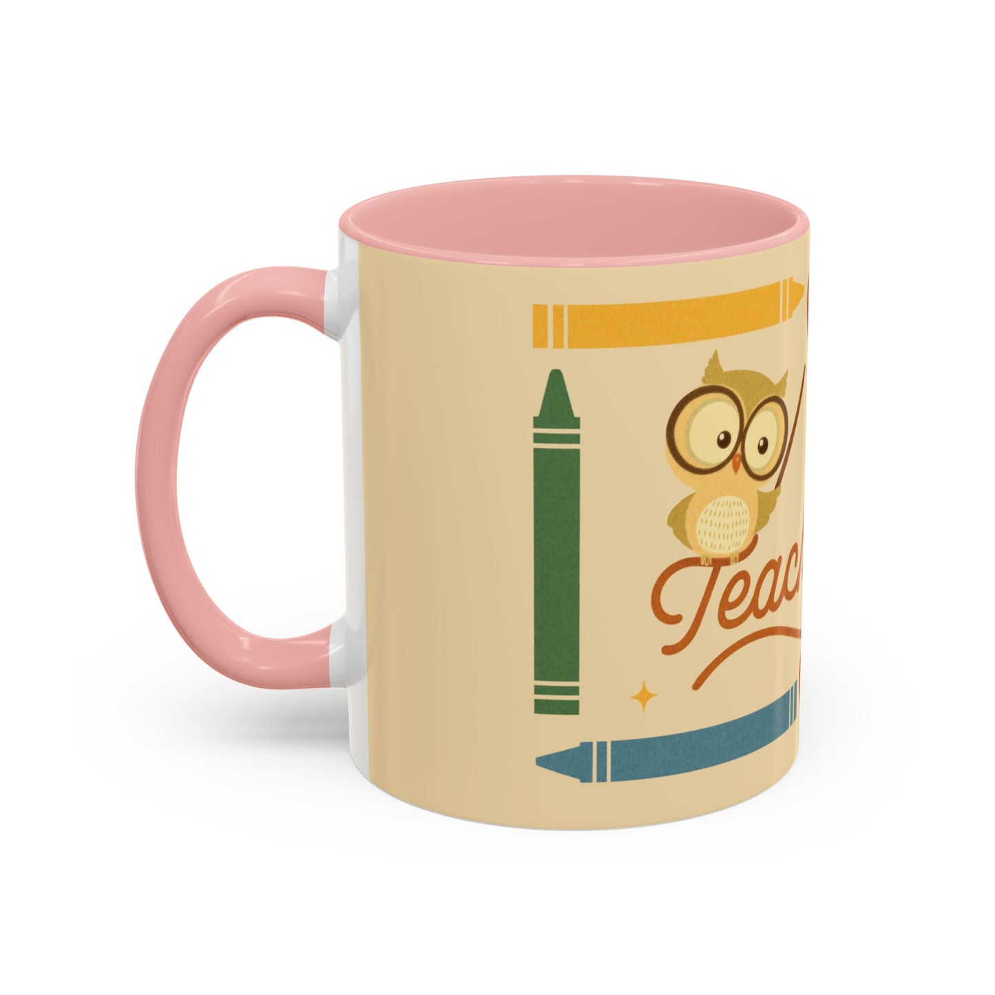 Teach Love Inspire Color Accent Mug (11oz/15oz) – Teacher Gift • Back to School • Durable Ceramic, Dishwasher & Microwave Safe