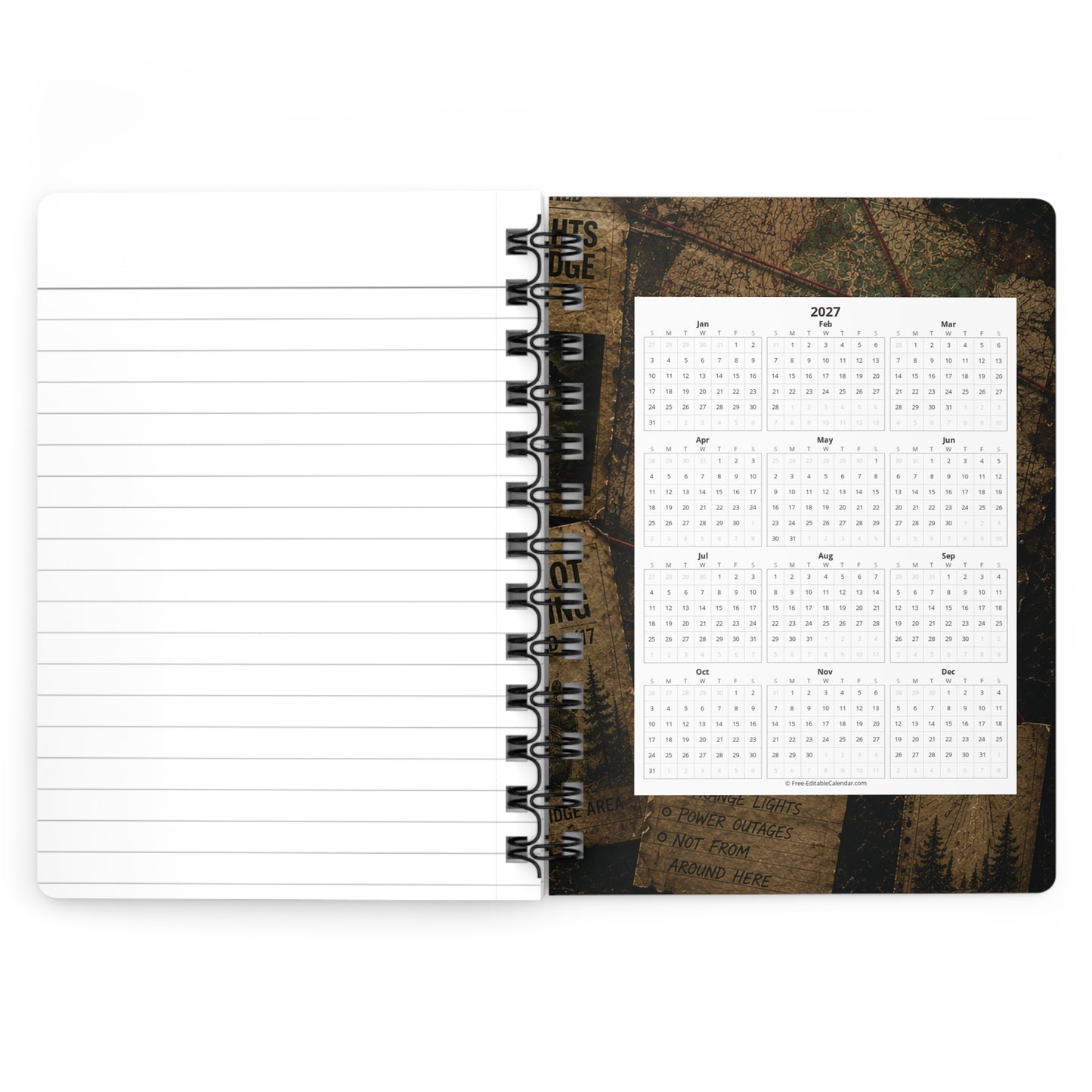 Bigfoot & UFO Spiral Journal - 2027 Edition