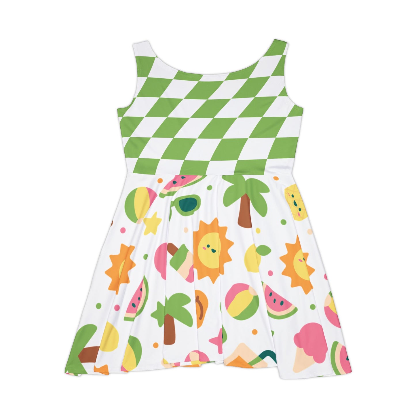 Fruity Summer Festival Skater Dress – Playful Retro Picniccore Skater Dress