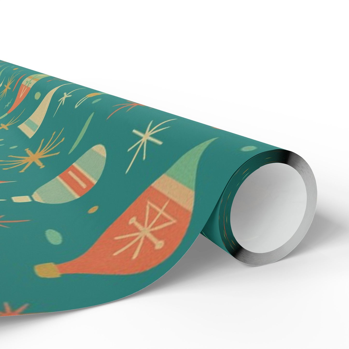 Atomic Christmas Cocktail – Mid-Century Holiday Wrapping Paper, Retro Martini Gift Wrap, 30" Roll (Matte/Gloss)