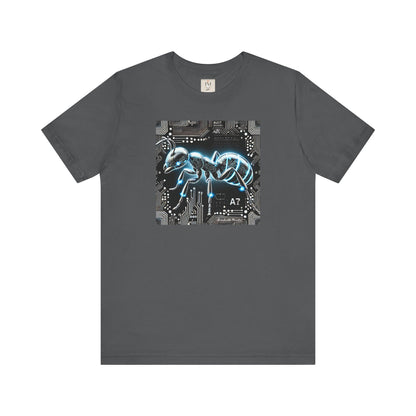 Futuristic Tech Ant Graphic Tee - Unisex Short Sleeve Jersey Shirt Techcore Tee