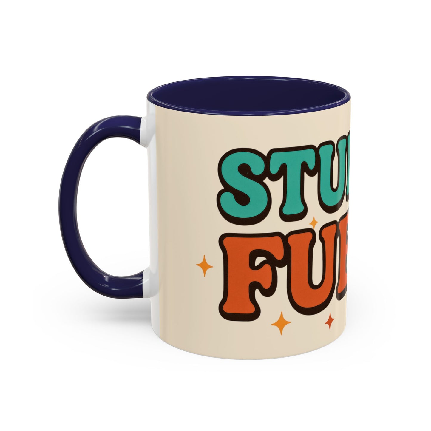Study Fuel Color Accent Mug (11oz/15oz) – Retro Teacher/Student Coffee Cup • Back to School • Durable Ceramic