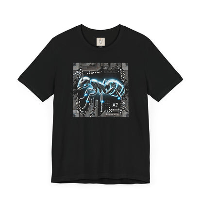 Futuristic Tech Ant Graphic Tee - Unisex Short Sleeve Jersey Shirt Techcore Tee