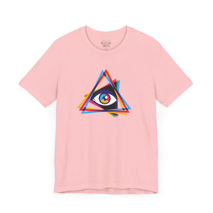 Camiseta Prism Eye: Diseño multicolor llamativo - Camiseta unisex