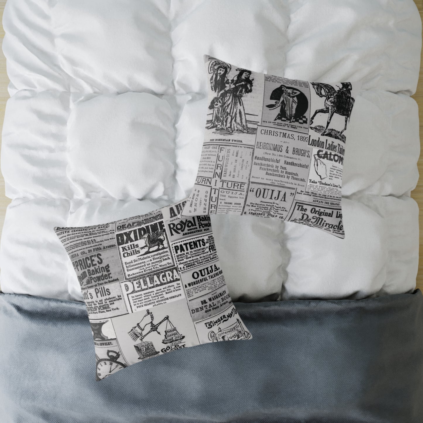 Occult Americana – Vintage Ads Collage Art - CanvasThrow Pillow
