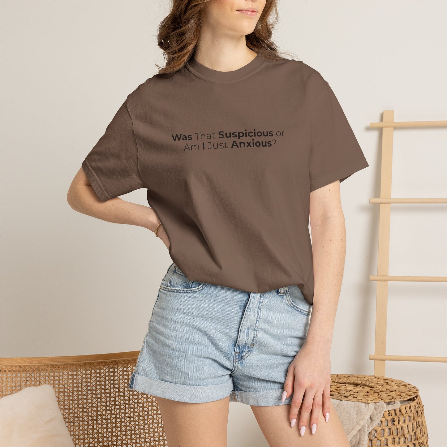Was That Suspicious Or Am I Just Anxious Shirt, Funny Anxiety Tee, Overthinker Gift, Comfort Colors T Shirt