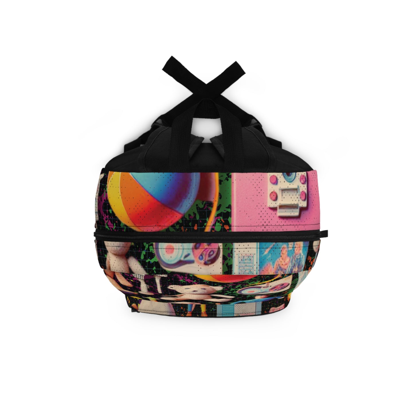 🧸 CHILDHOOD MEMORIES AOP BACKPACK – BLACK EDITION 🌌