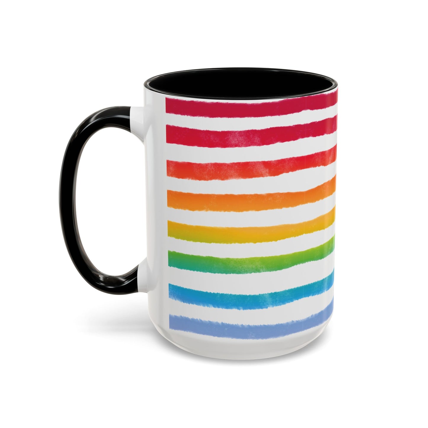 🌈 Bold Rainbow Stripes Pride Mug | 11oz/15oz | Purple Accent