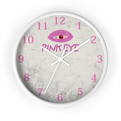 10" Pink Eye Wall Clock