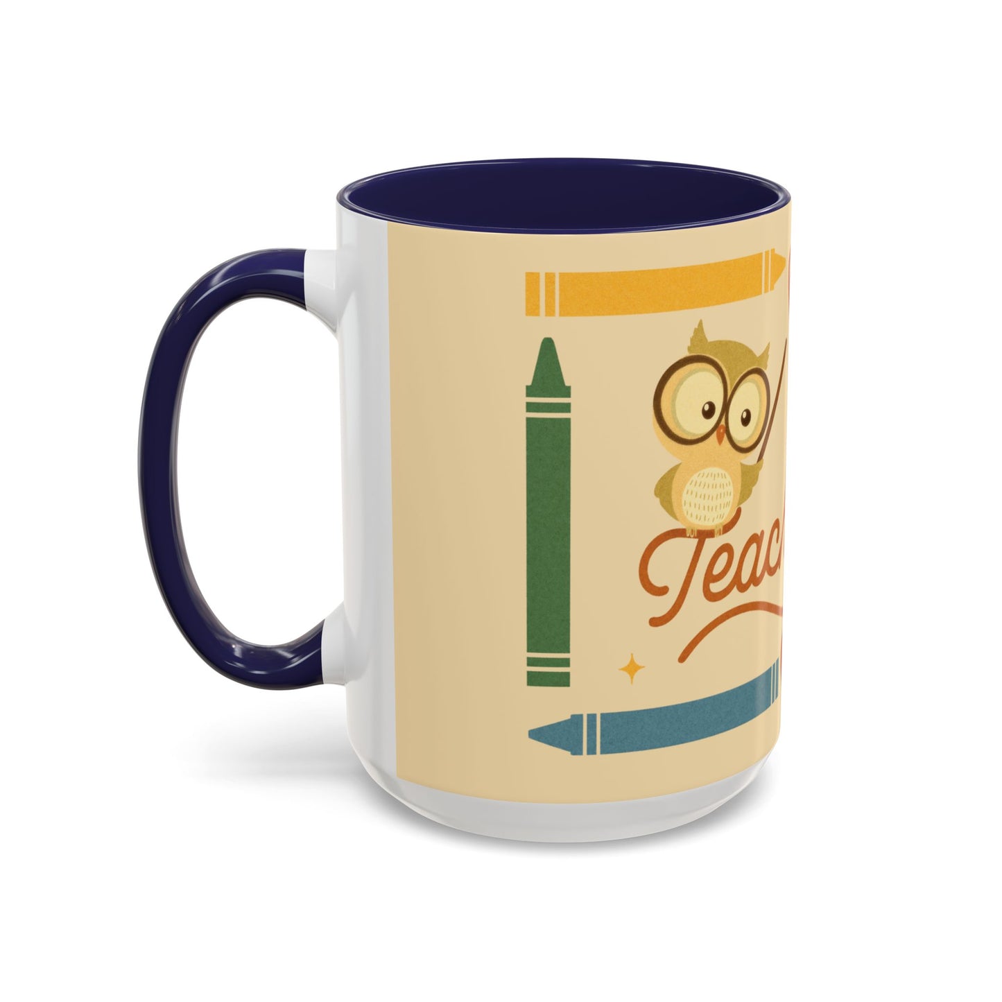 Teach Love Inspire Color Accent Mug (11oz/15oz) – Teacher Gift • Back to School • Durable Ceramic, Dishwasher & Microwave Safe