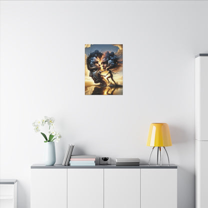 The Insatiable Lovers – Surreal Fantasy Canvas Wall Art | Premium Stretched Print