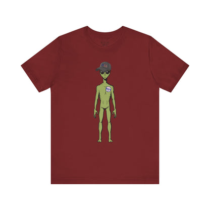 Alien Graphic Tee, Fun T-Shirt for Sci-Fi Lovers, Unisex Casual Wear, Great for Festivals, Gifts for Nerds, Everyday Comfort