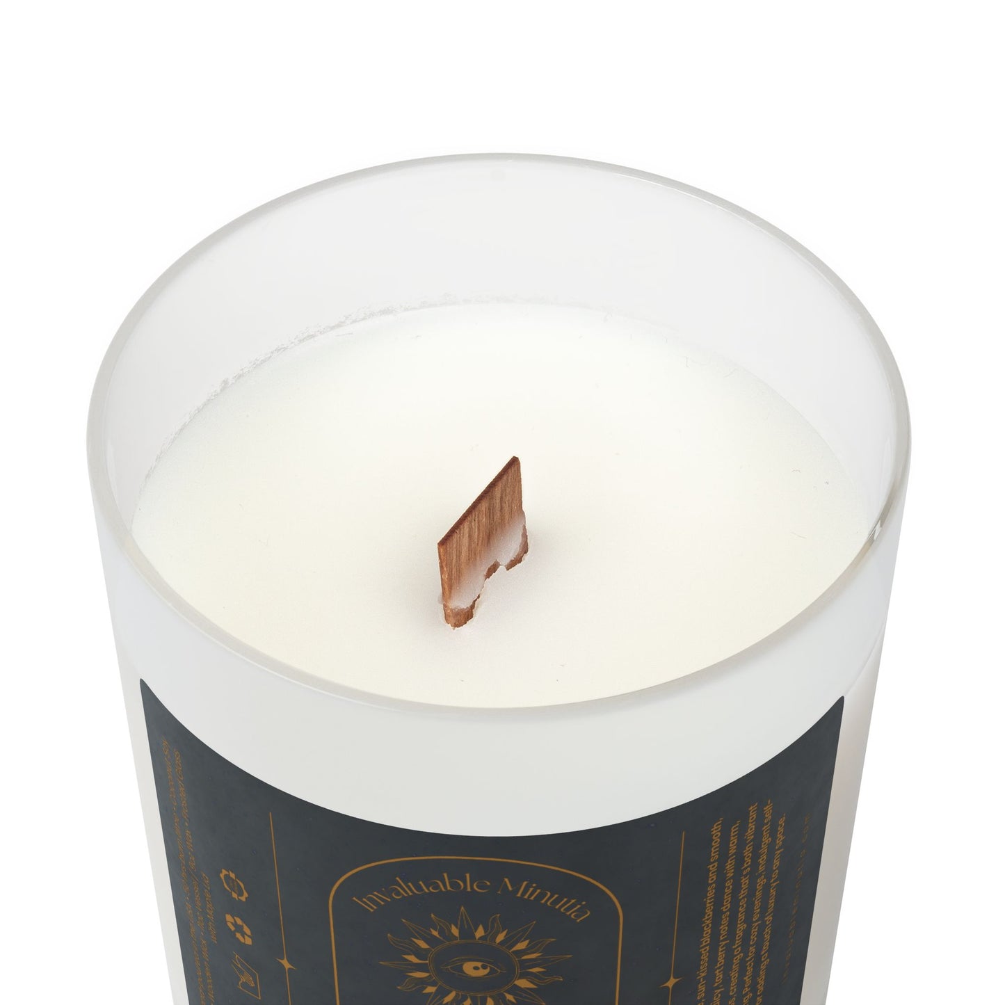 Blackberry Vanilla Candle – Luxury Wood-Wick Coconut-Soy Candle (11oz) - 11oz Frosted Jar Wooden Lid (Free U.S. Shipping)