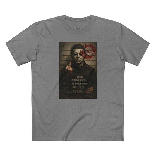 Michael Mugshot Tee – Distressed Horrorcore Slasher Shirt Premium Tee