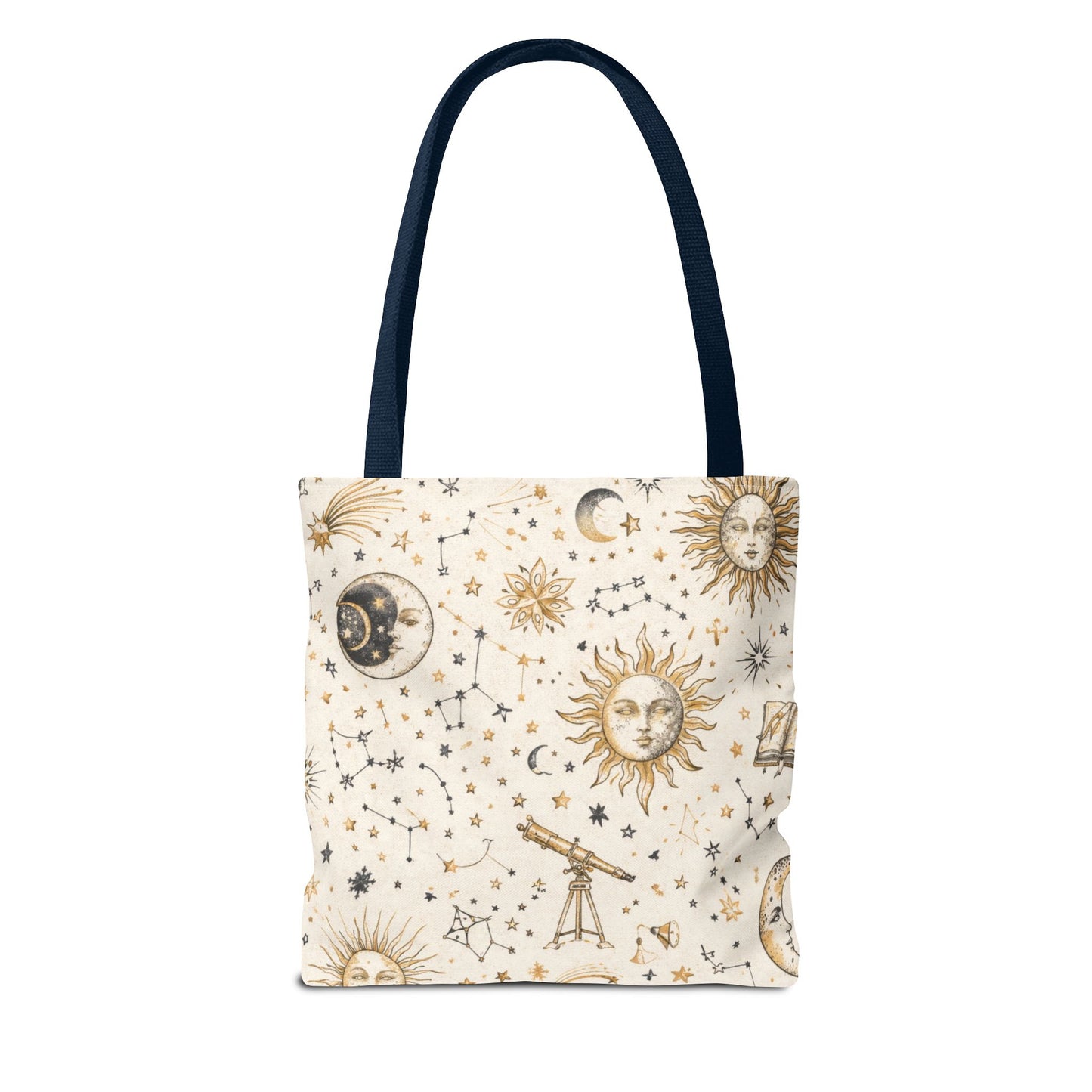 Celestial Sun & Moon Canvas Tote Bag
