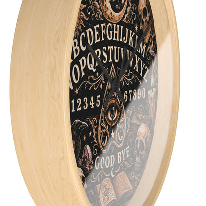 Ouija Board Wall Clock – Gothic Occult Spirit Board 10" Decor