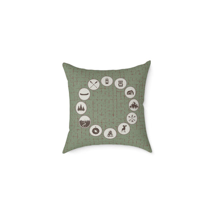 Fun Camping Decor Pillow - Emotional Support Tent – Boutique Canvas Throw Pillow