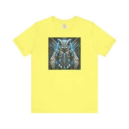 Mystical Cybernetic Owl Graphic Tee - Unisex Tch Short Sleeve T-Shirt