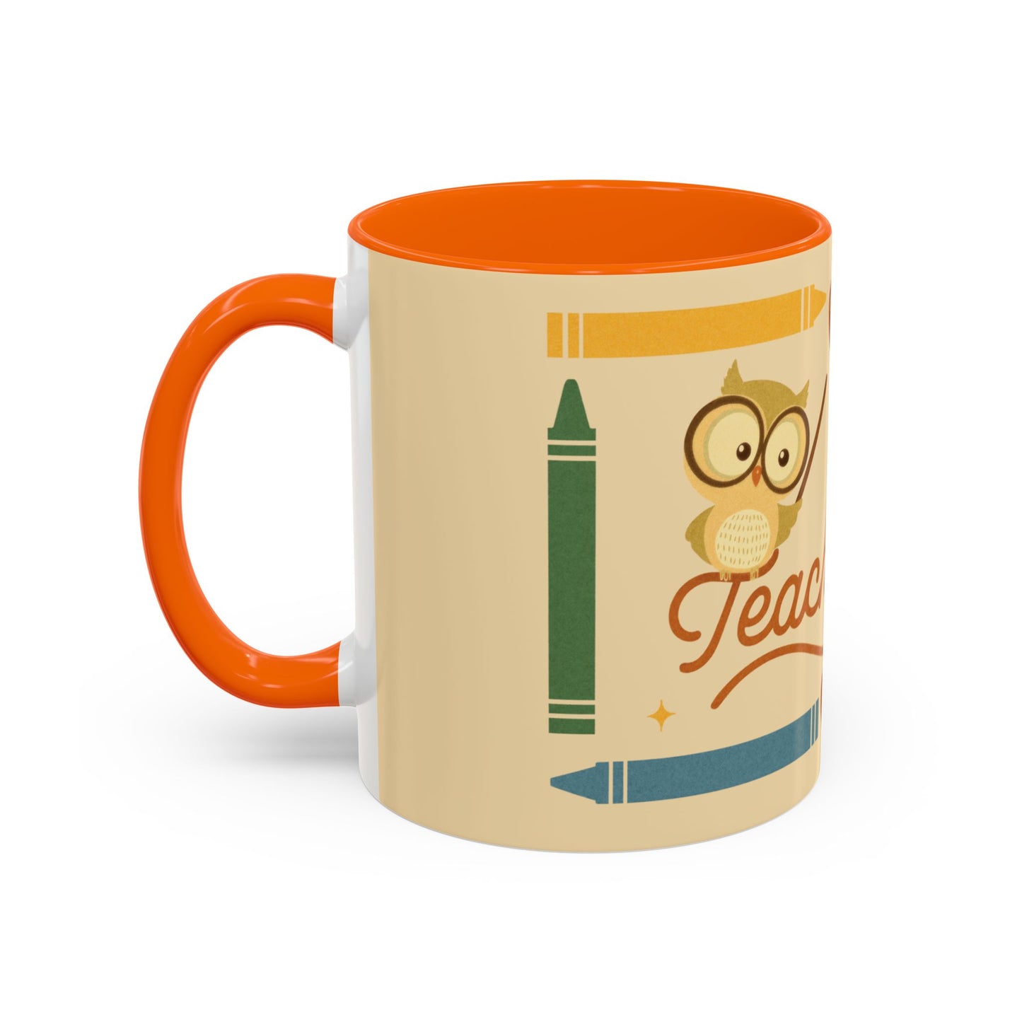 Teach Love Inspire Color Accent Mug (11oz/15oz) – Teacher Gift • Back to School • Durable Ceramic, Dishwasher & Microwave Safe