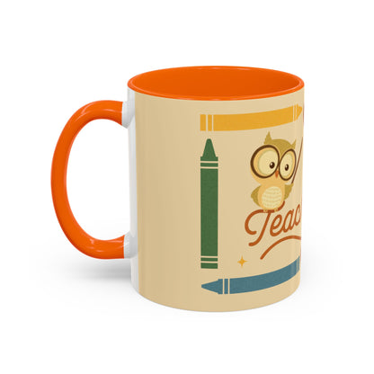 Teach Love Inspire Color Accent Mug (11oz/15oz) – Teacher Gift • Back to School • Durable Ceramic, Dishwasher & Microwave Safe