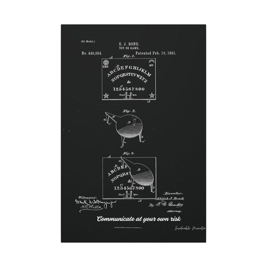 Ouija Board Patent Print (1891) Canvas Print 0.75"