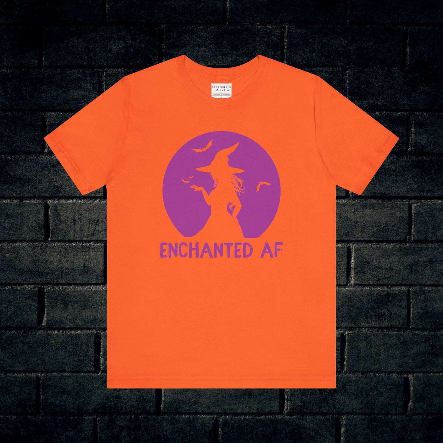 "ENCHANTED AF" Witch Tee | Bella+Canvas 3001 Halloween Unisex T-Shirt