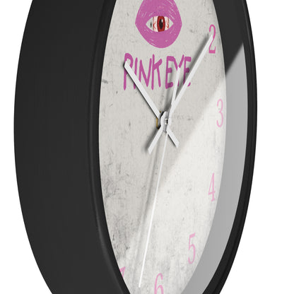 10" Pink Eye Wall Clock