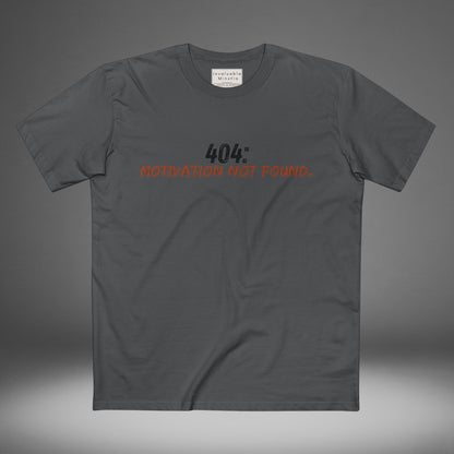 404 Motivation Not Found Funny Quote Tee – Premium AS Colour 5001 T-Shirt, Free Worldwide Shipping