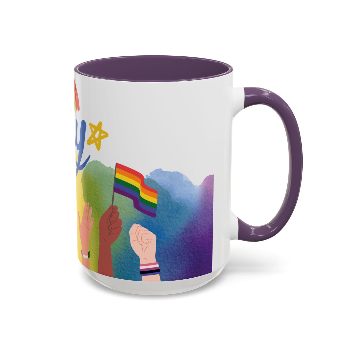 Bold Pride Accent Mug | Fun LGBTQ+ Gift | 11oz & 15oz Options