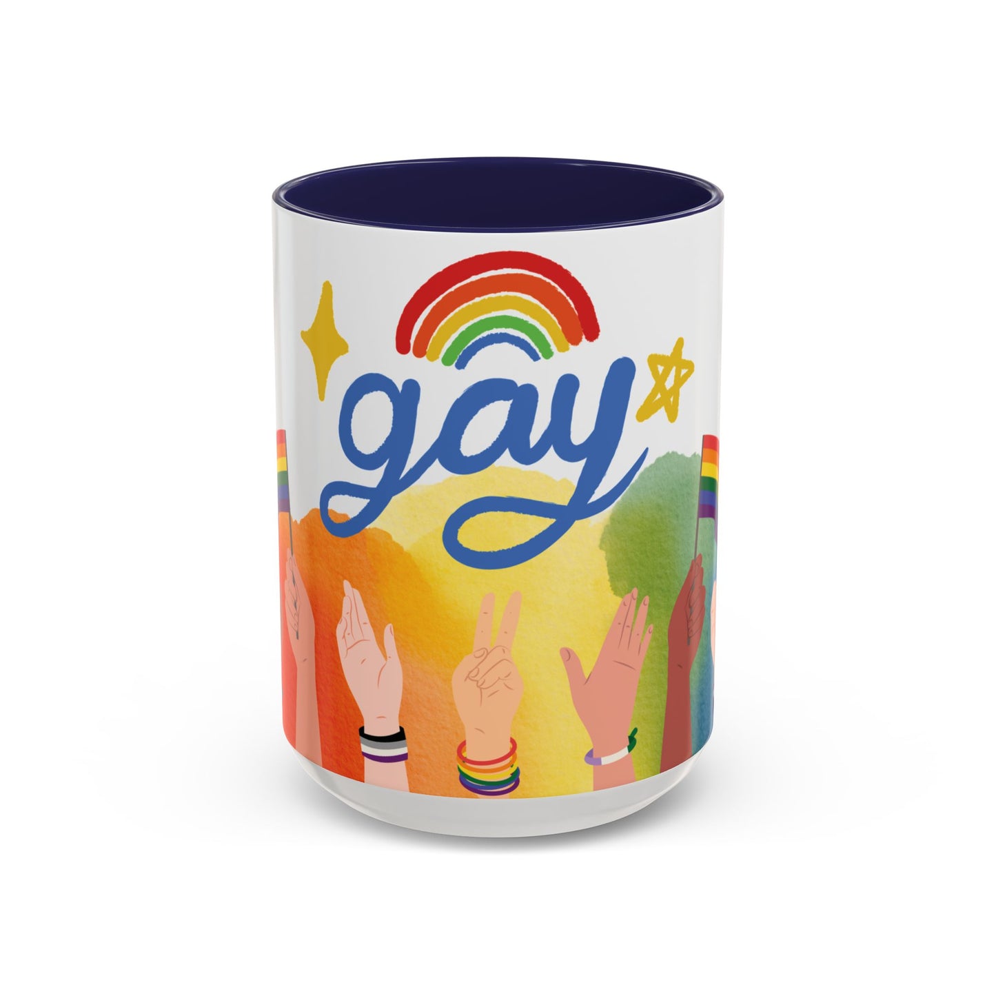 Bold Pride Accent Mug | Fun LGBTQ+ Gift | 11oz & 15oz Options