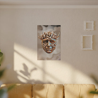 "Known." – Emotional Expressionism Stretched Vertical Canvas Wall Art - ADHD, Anxiety, Depression Reflection