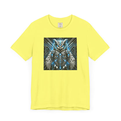 Mystical Cybernetic Owl Graphic Tee - Unisex Tch Short Sleeve T-Shirt