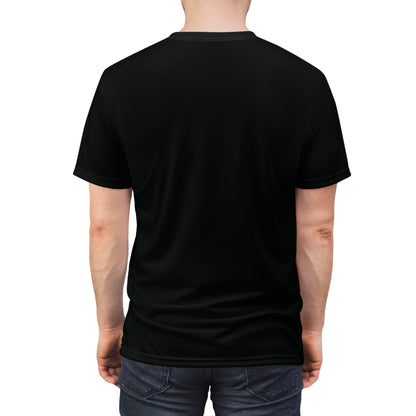 Vampire AOP Halloween T-Shirt – Neon Bloodthirsty Count Extra Large Print Tee (All-Over Print)