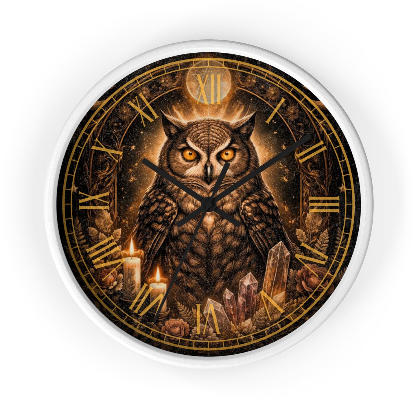 Mystic Owl 10" Premium Wall Clock