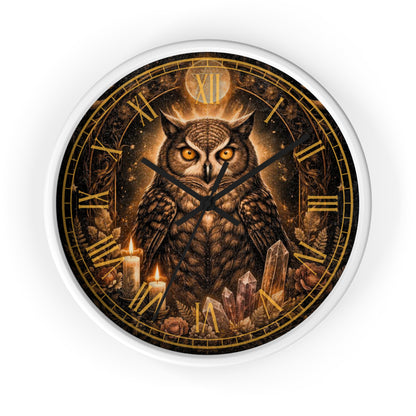 Mystic Owl 10" Premium Wall Clock