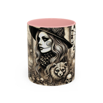 Creepy Circus Witch Mug | Vintage Halloween Accent Coffee Mug (11oz/15oz)