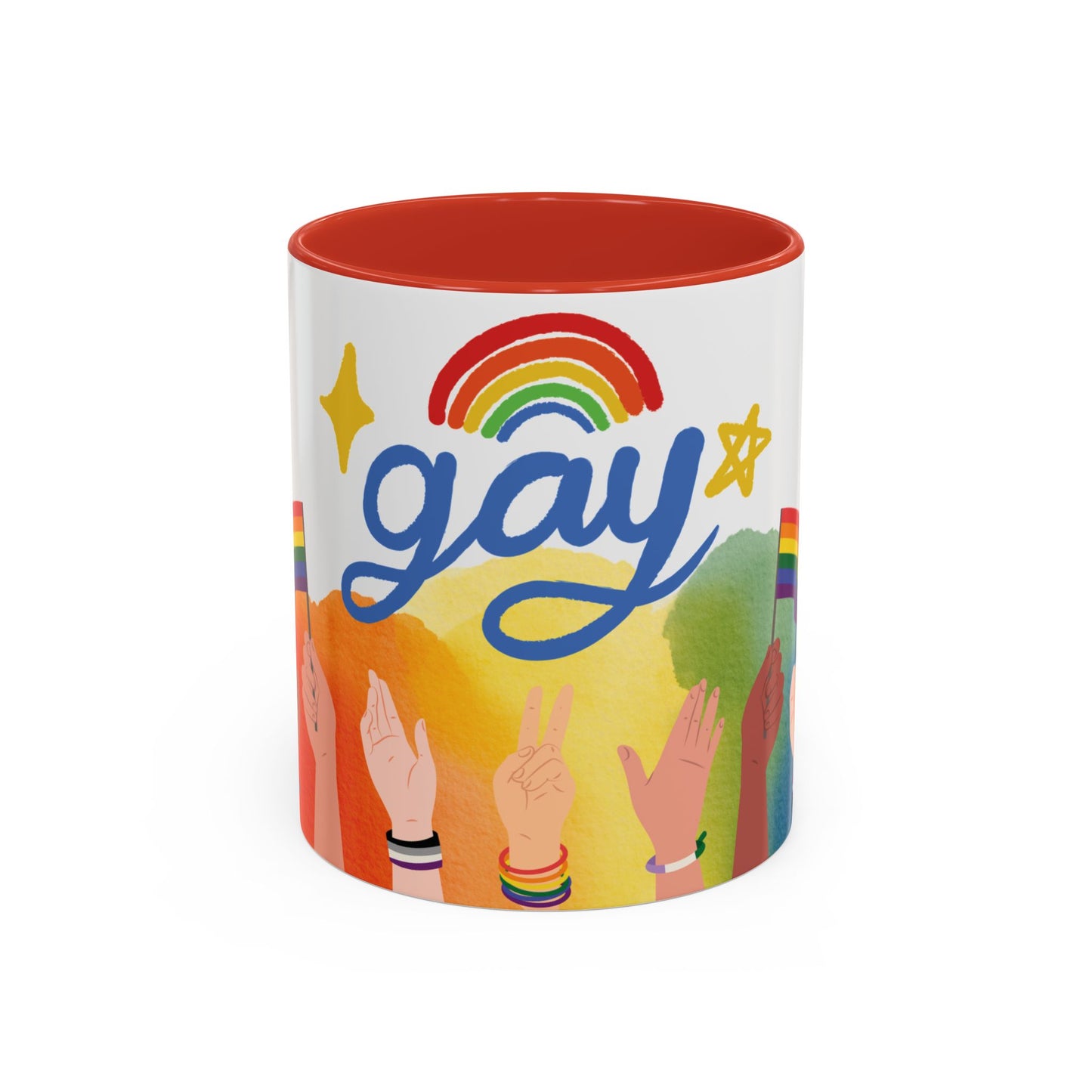 Bold Pride Accent Mug | Fun LGBTQ+ Gift | 11oz & 15oz Options