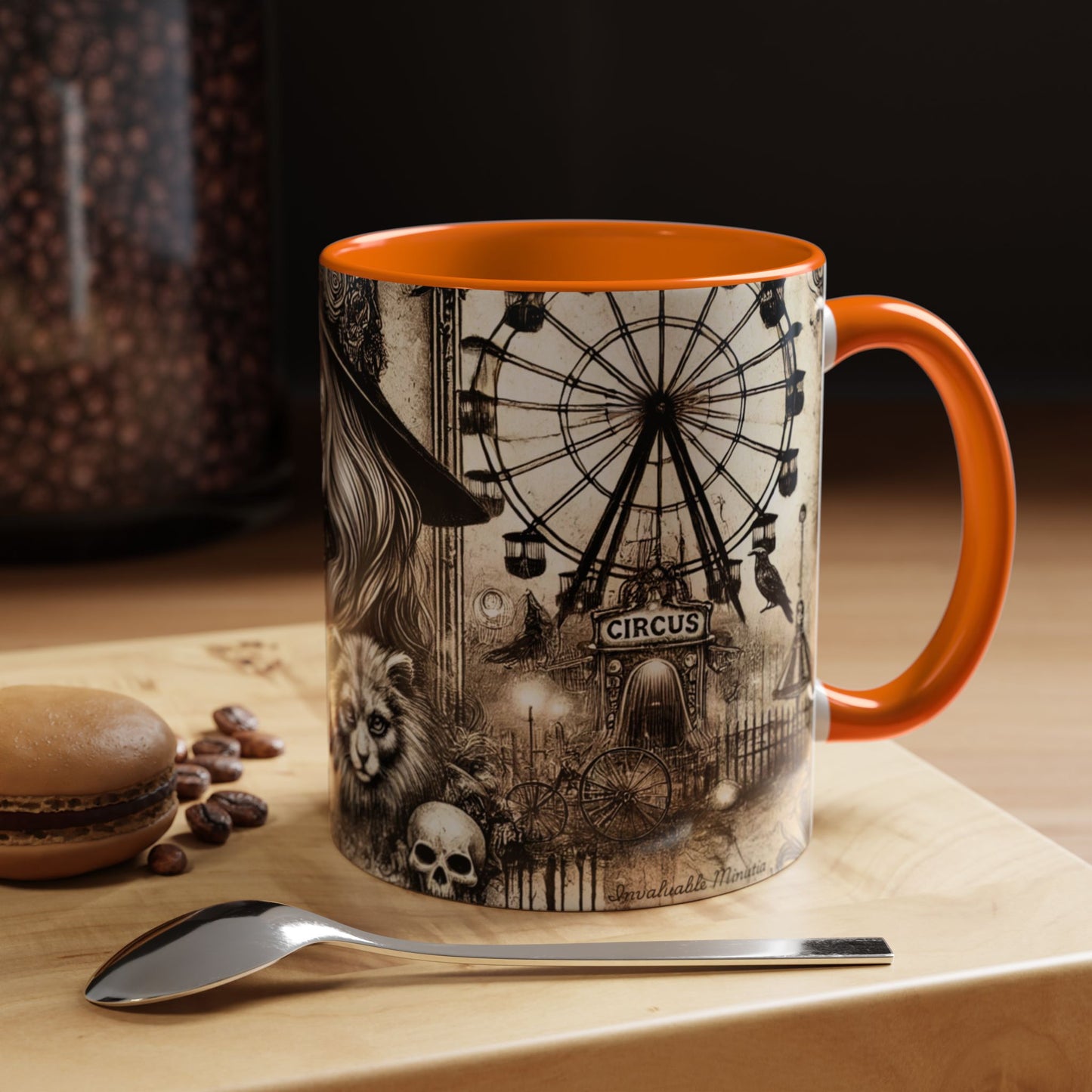 Creepy Circus Witch Mug | Vintage Halloween Accent Coffee Mug (11oz/15oz)