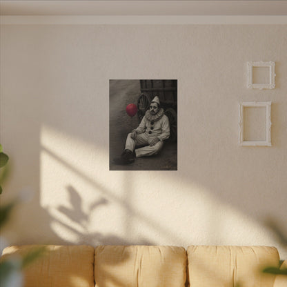 The Clown – Matte Canvas Print (Gallery-Wrapped) 0.75" – Vintage Circus-Inspired Canvas Wall Art