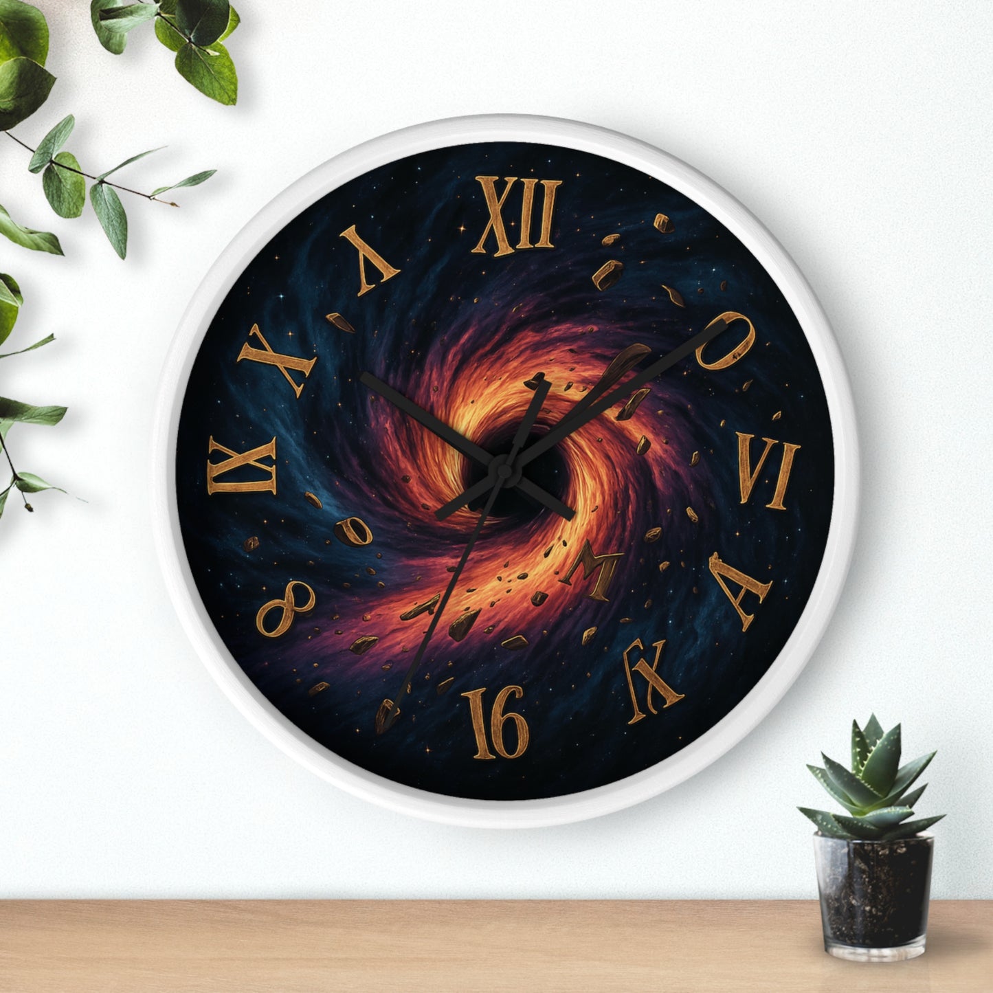 🌀 Black Hole Chaos Clock – Surreal Spacecore Time Warp Wall Decor Wall Clock